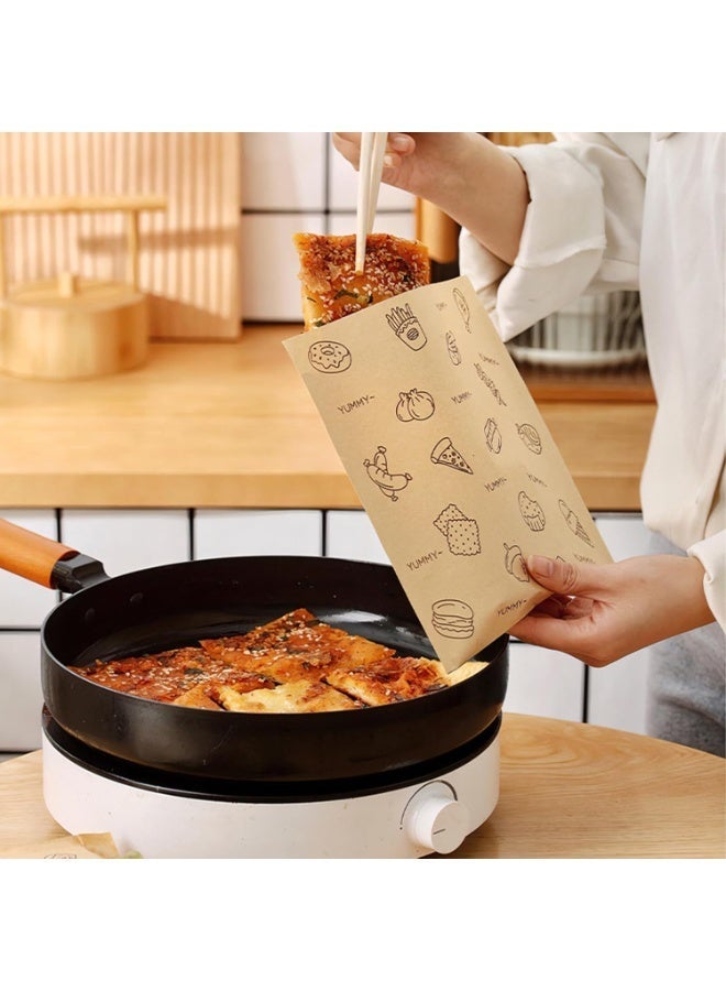 Bukela 50 Sheets Sandwich Wrapping Paper, Waxed Baking Paper, Food Oil Absorbent Paper, Greaseproof Paper, Fried Chicken Insulation Paper - Image 5